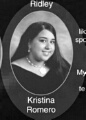 Kristina Romero: class of 2007, Grant Union High School, Sacramento, CA.